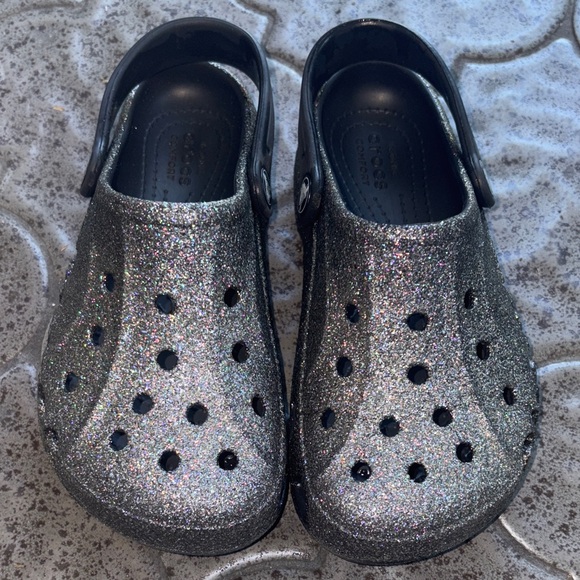 CROCS Kids Glittery Clogs - Silver - Picture 3 of 12